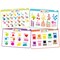 Merka 4 Pack Educational Placemat for Kids & Toddlers, Reusable, Washable Mat with Secure Grip Back for Dining Table, Learning Letters, Numbers, Shapes, Colors,17 x 11 inches